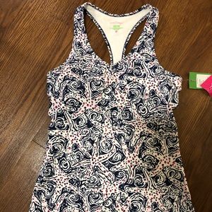Lilly Pulitzer Luxletic Weekender Tank Bright Navy